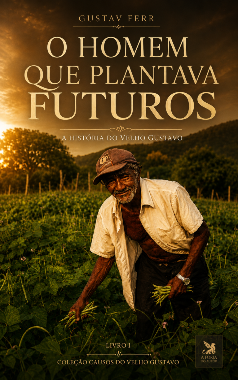 Capa do livro O Homem que Plantava Futuros, de Gustav Ferr